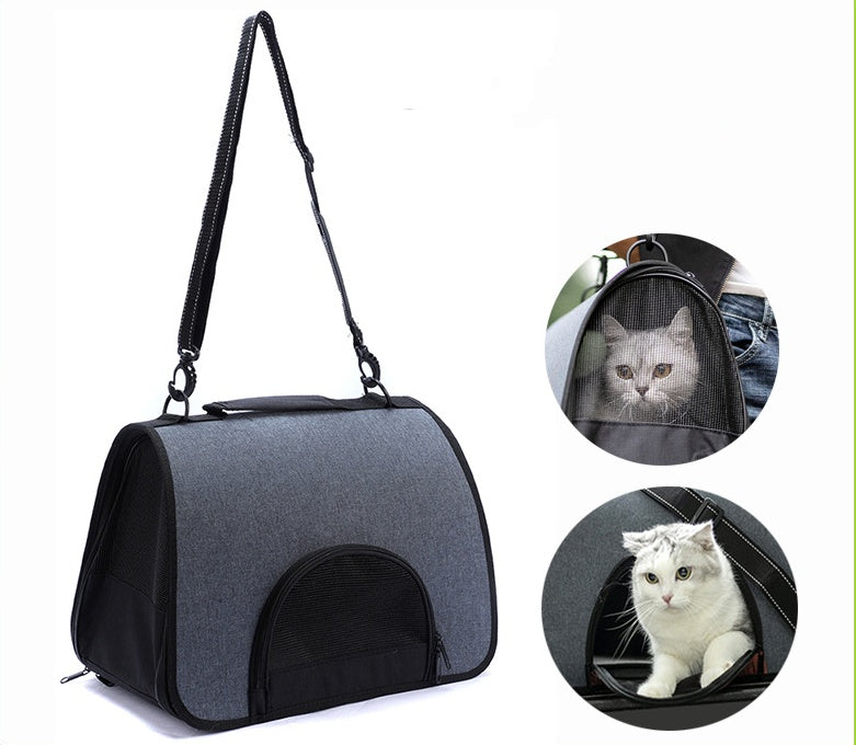 Sac pour animaux de compagnie portable, pliable et respirant, à une épaule