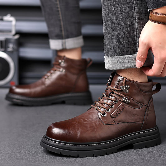 Men's Fashion British Style High-top Boots