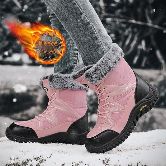 Chaussures d'hiver imperméables en coton épais pour l'extérieur