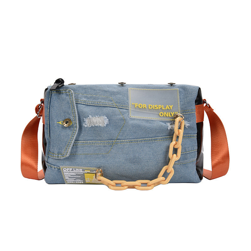 Sac de sport de yoga à une épaule en denim pour femme