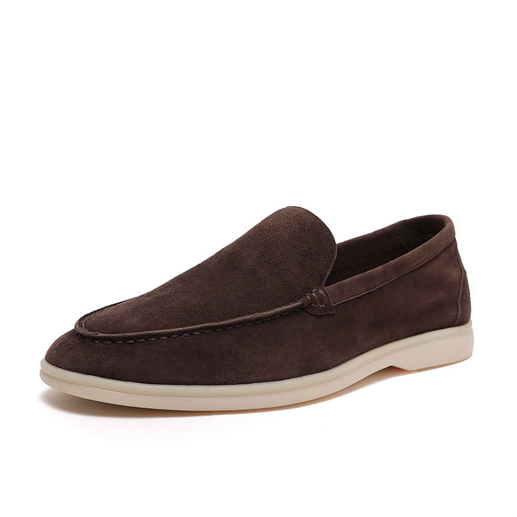 Mocassins en cuir de mouton nubuck à semelle souple pour hommes