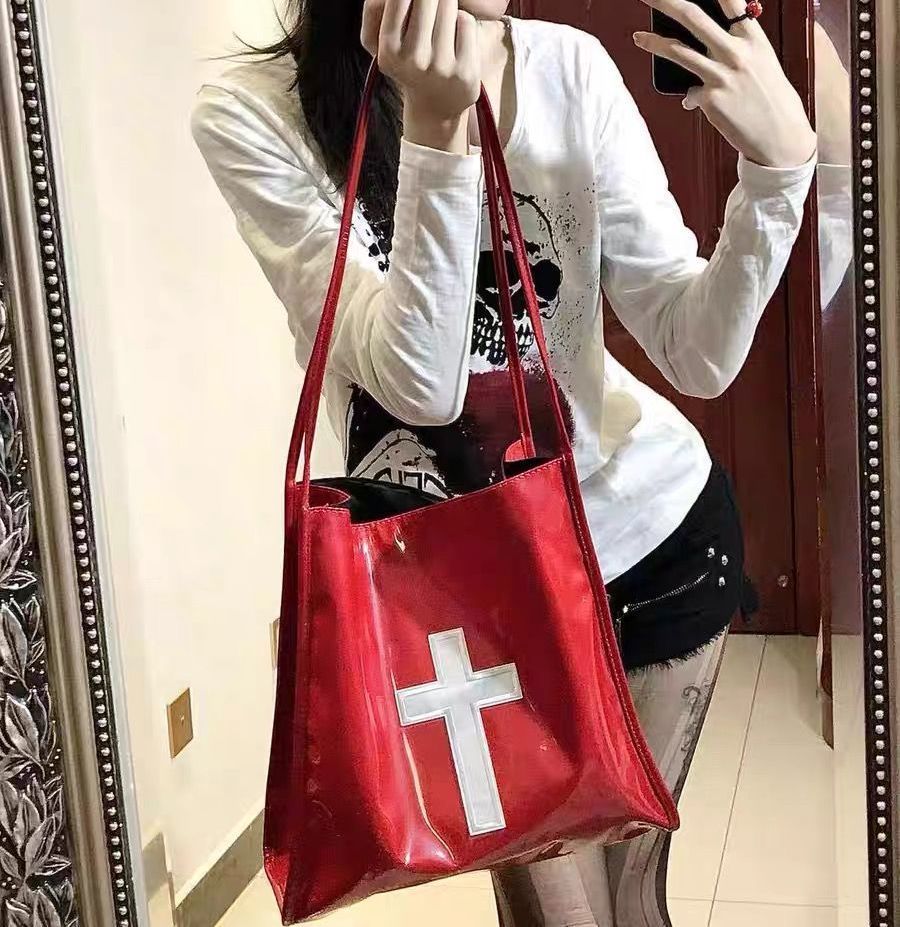 Bolso de mano navideño con forma de cruz para Halloween