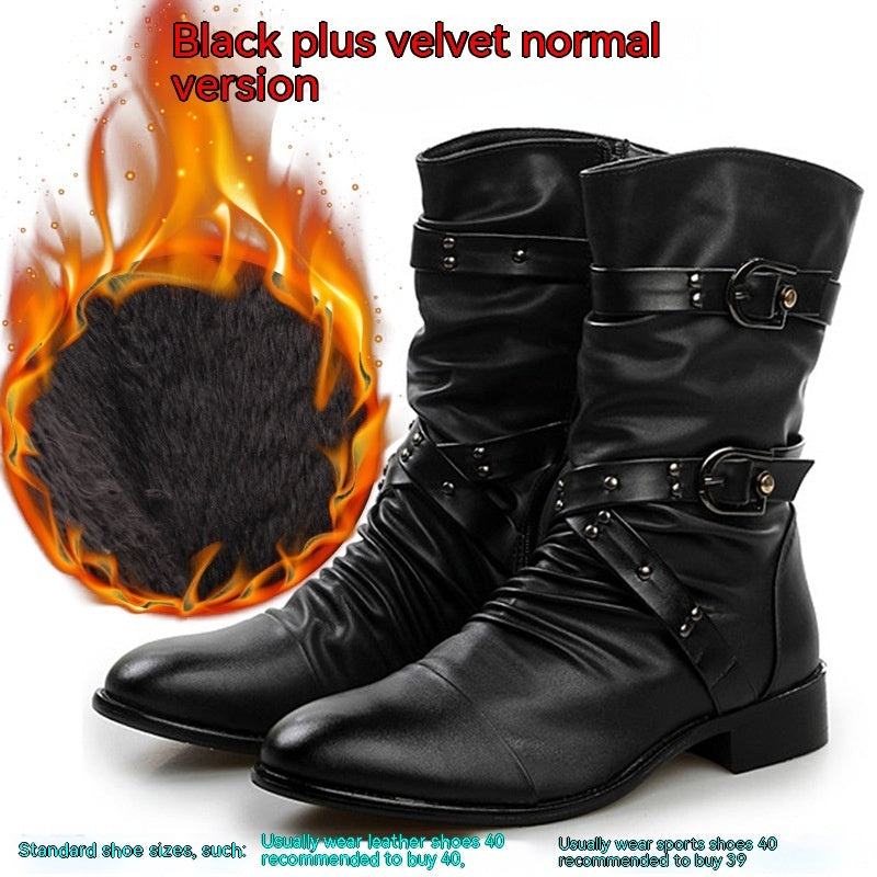 Bottes montantes en cuir Dr Martens pour hommes