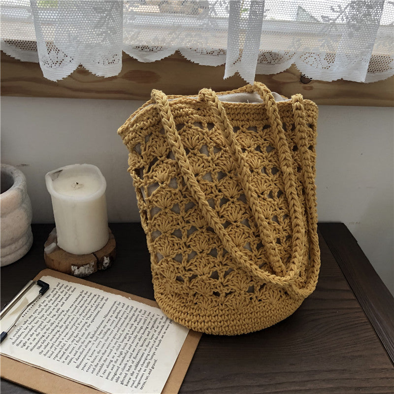 Elastic Handmade Hemp Rope Woven Women's Bag