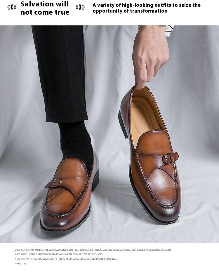 Chaussures à enfiler en cuir de haute qualité pour hommes