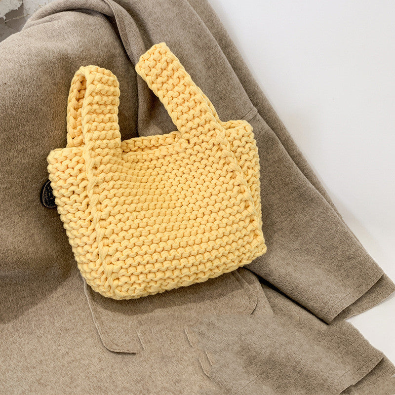 Bolso de muñeca de estilo japonés Bolso tejido a mano