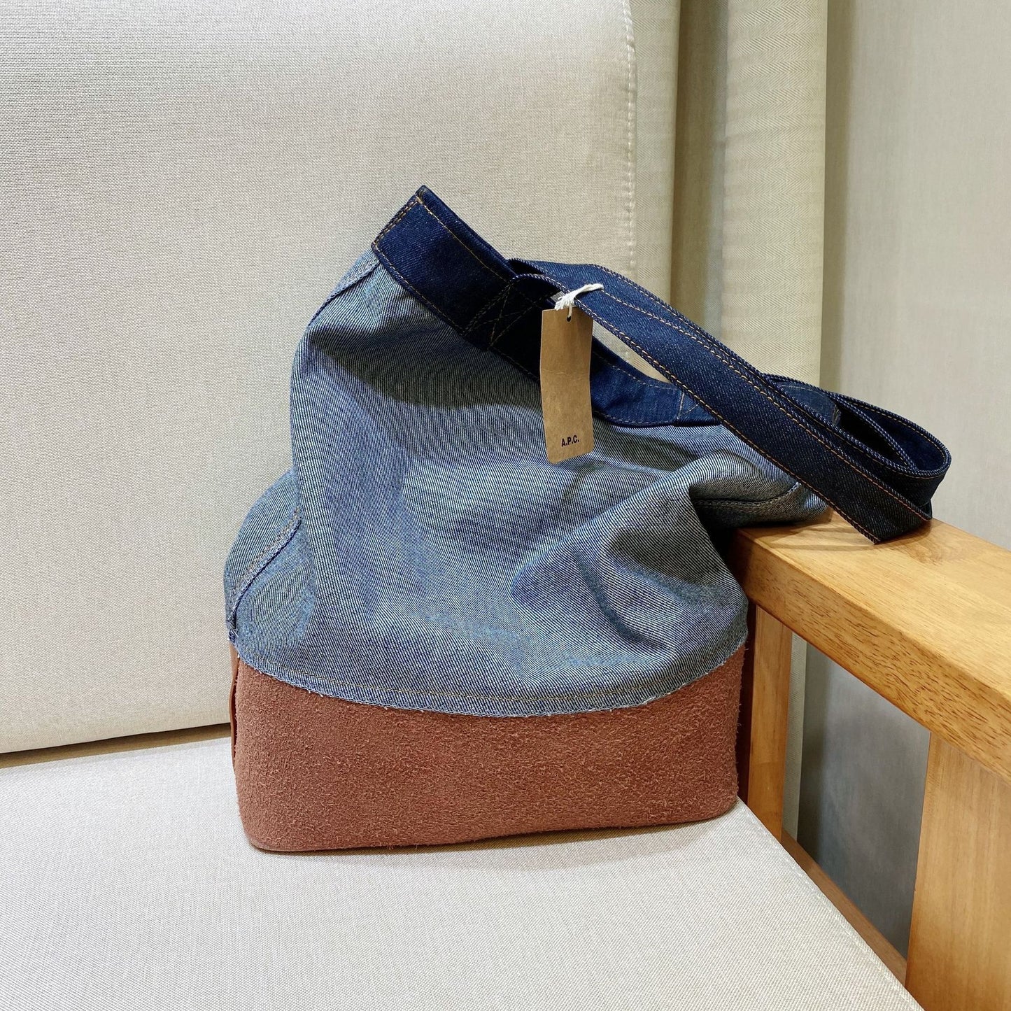 Sac à bandoulière en toile denim et cuir pour femme, sac de voyage d'extérieur de grande capacité