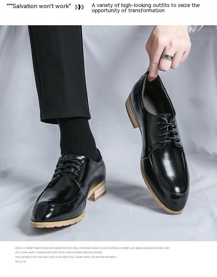 Zapatos de tacón de madera puntiagudos para uso formal e informal de negocios