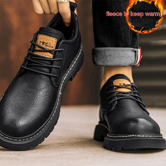 Men's Casual Shoes All-matching Breathable Low Top Business Leather Shoes