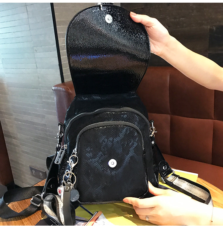 Fashion Dual-purpose Tassel Rhinestone Backpack Women