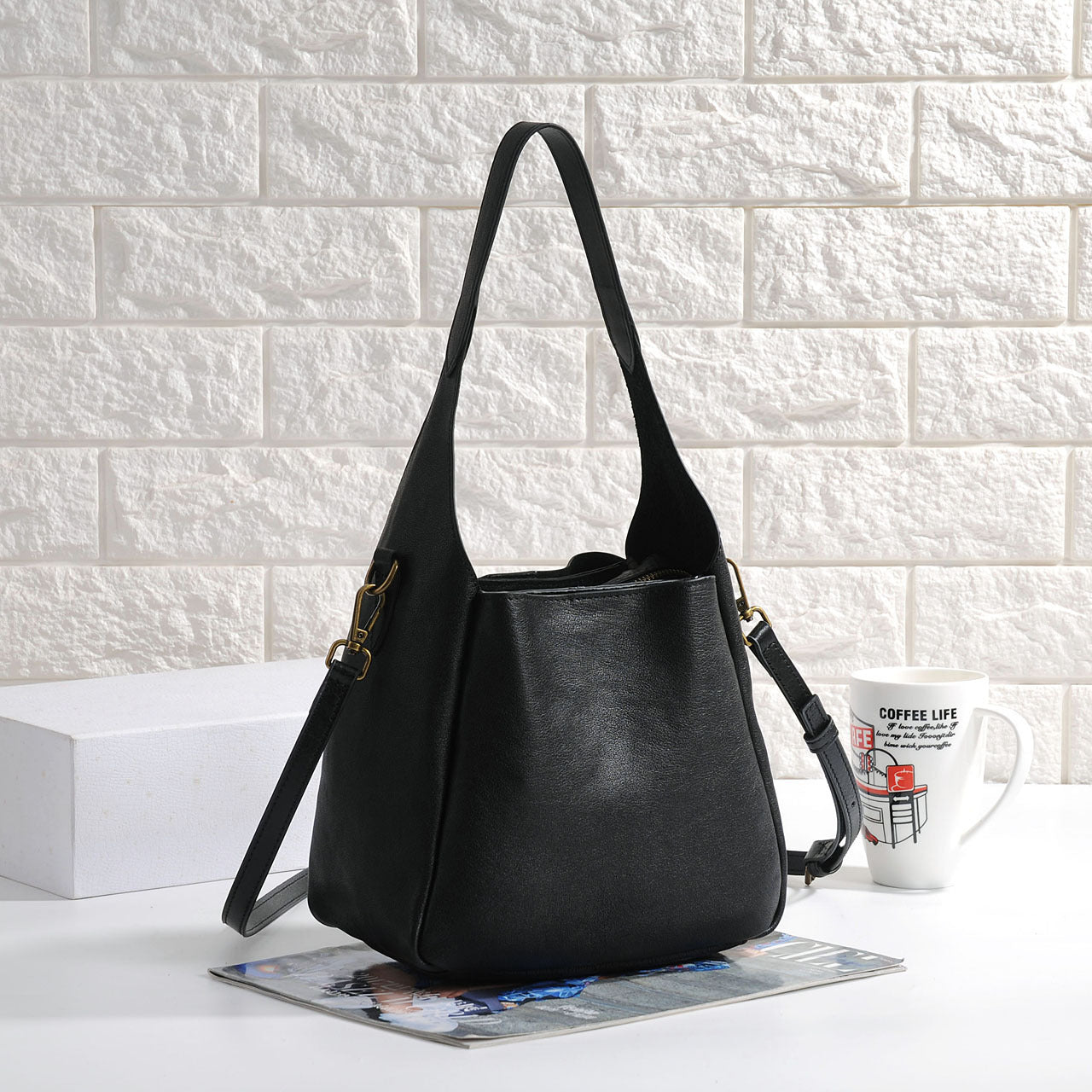 The New Bucket Bag Planted Leather Underarm Vegetable Basket Bag Shoulder Diagonal Handbag