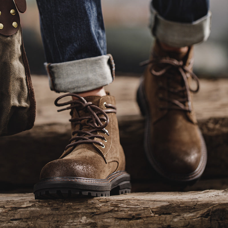 Men's Retro Workwear Mid-top British Martin Boots