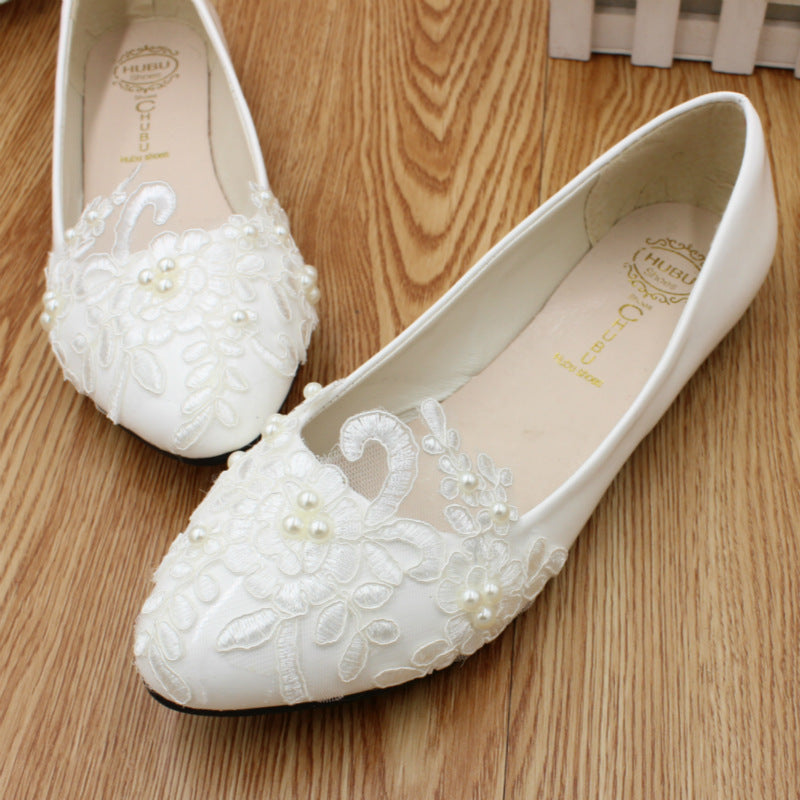 Zapatos de boda planos sencillos de moda para mujer