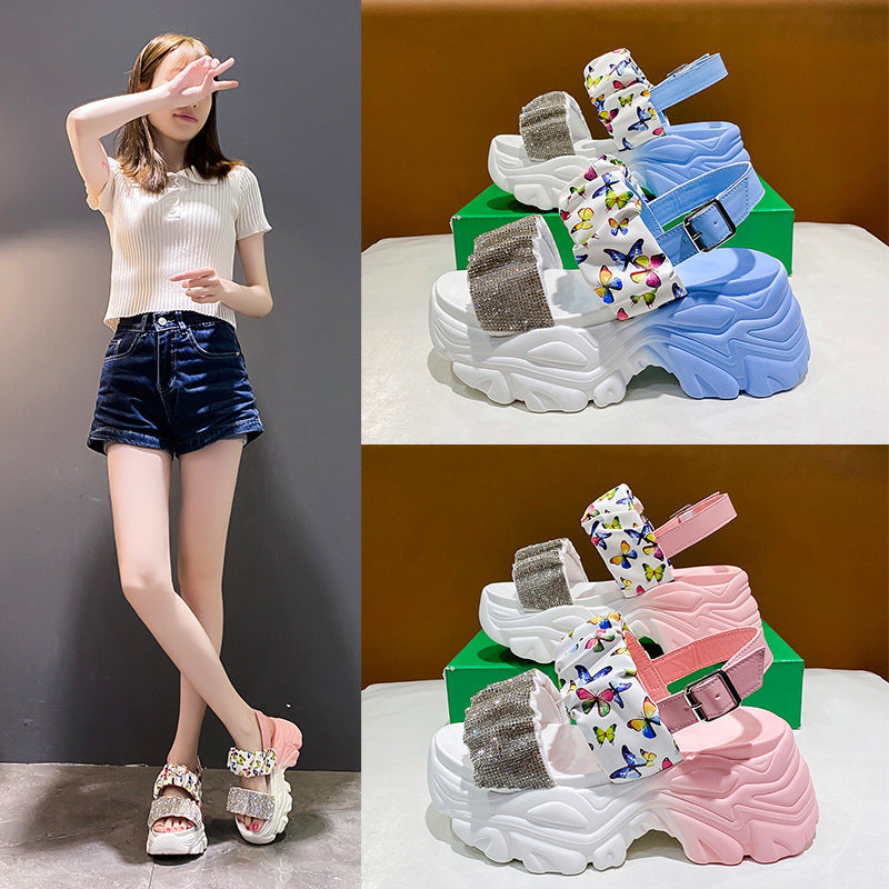 Gradient Platform Casual Sports Sandals Outdoor