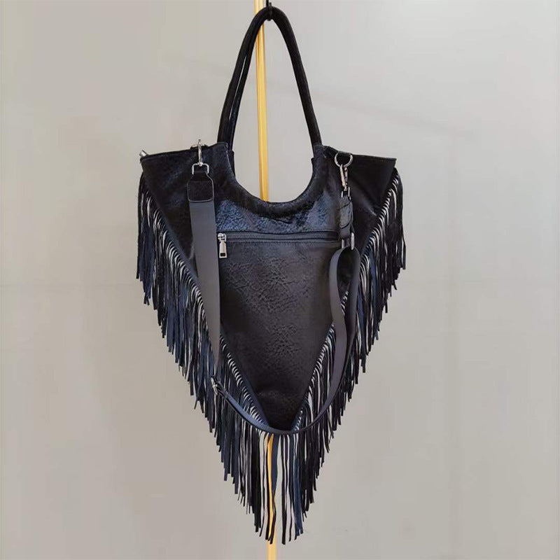 Shoulder Bag Personality Rivet Tassel Messenger Bag Triangle