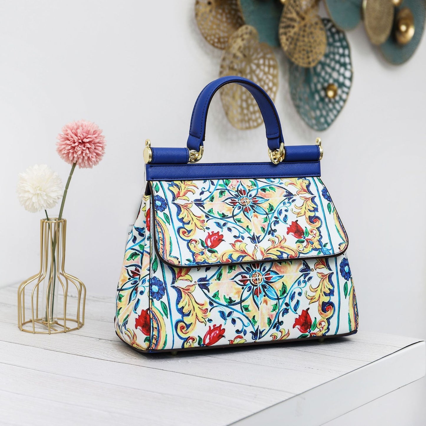 Bolso de mano con estampado de la marca DG para mujer, bolso de diseño