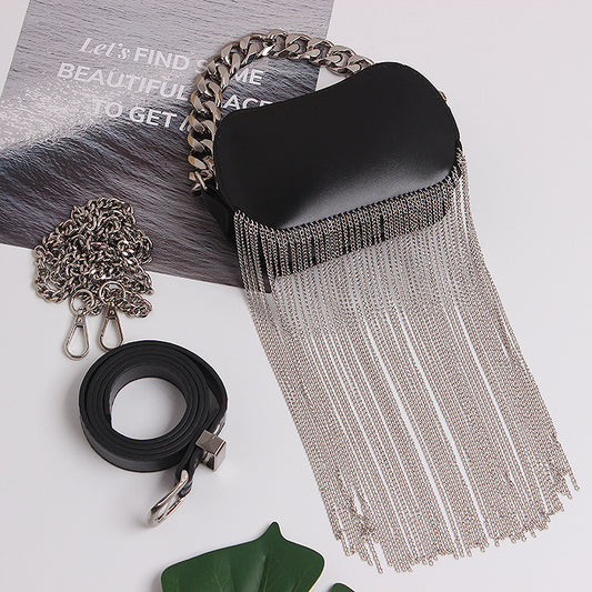 Small Round Bag Oval Chain Portable Messenger Mobile Phone Bag