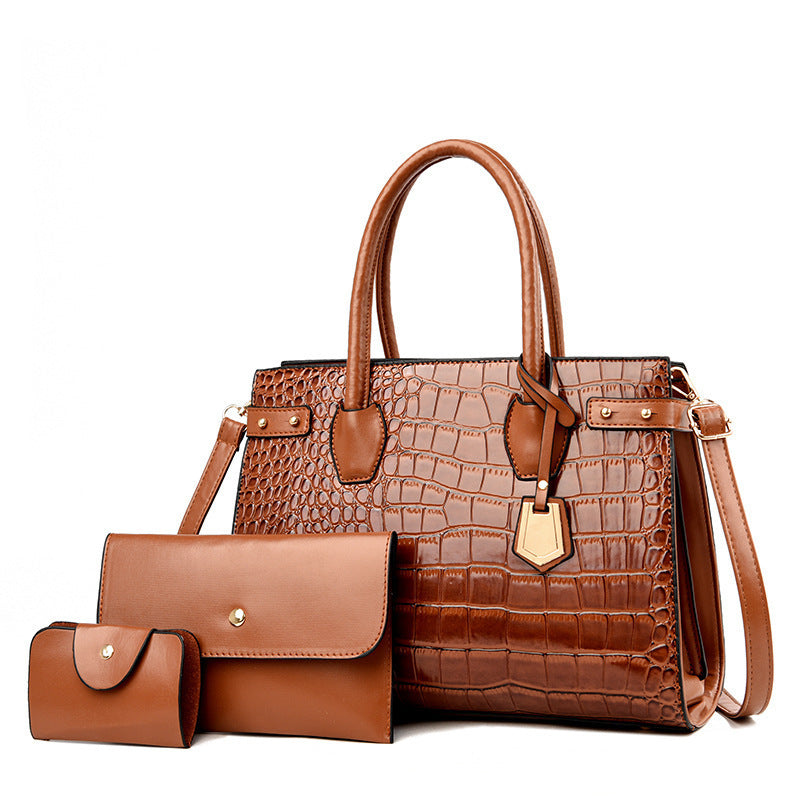 Women's All-match One-shoulder Handbag Three-piece Set