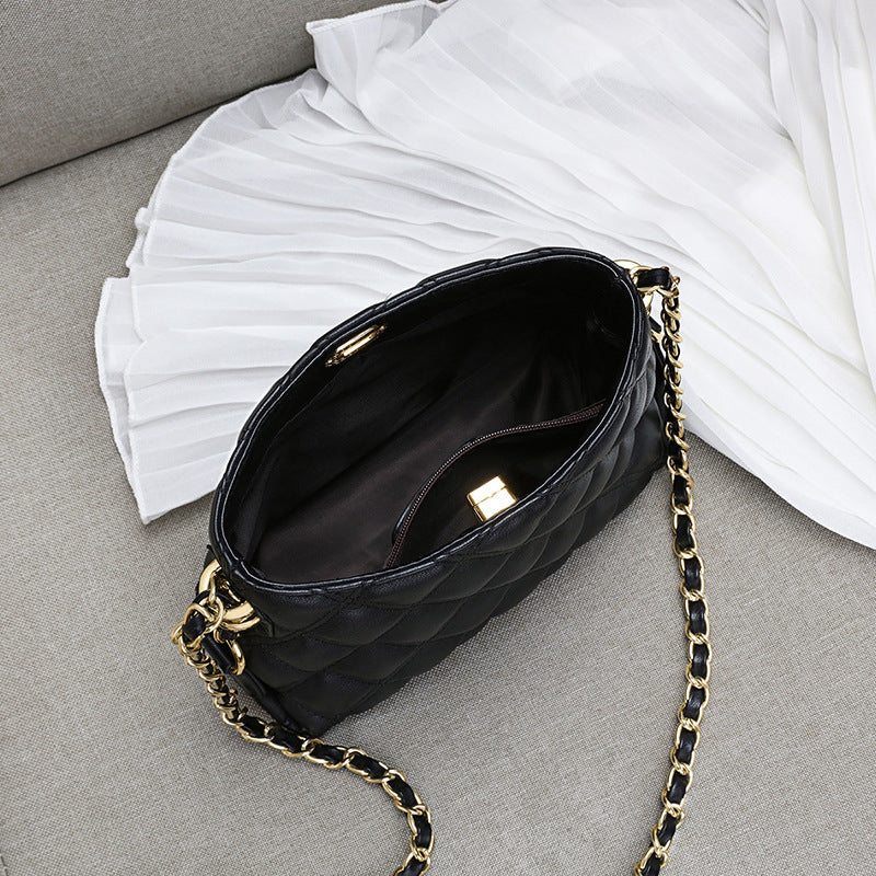 Leather Cross-body Chain All Ins One-shoulder Bag