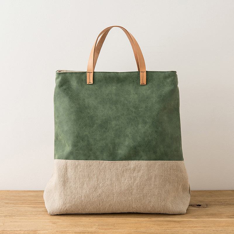 Sac messager à bandoulière simple, grand sac portable en tissu pour femme