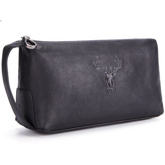 Travel Toiletry Bag Deer Head Leather Multifunctional Clutch