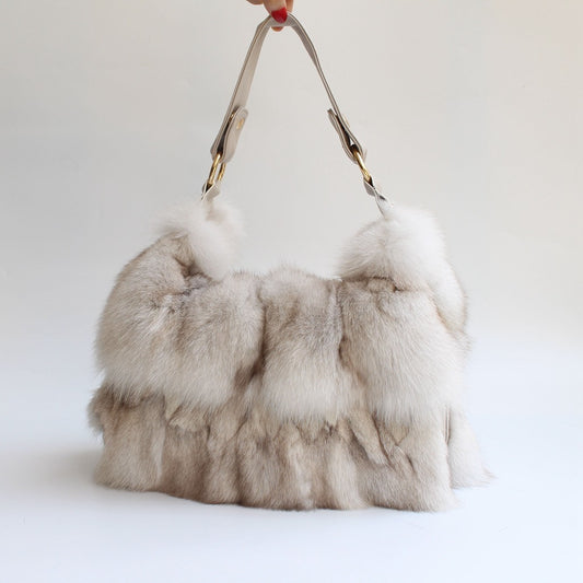 Fur Fox Hair Women's Bag Single Shoulder Belt