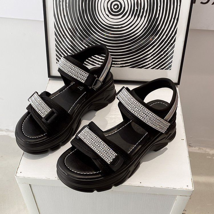 Velcro Casual Sports Platform Platform Student Sandals