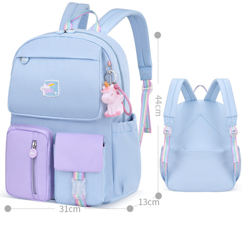 Sac à bandoulière léger pour enfants avec protection de la colonne vertébrale pour filles