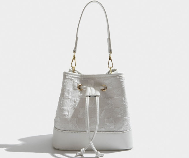 Sac messager tendance en cuir avec cordon de serrage