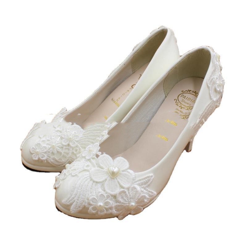 Waterproof Platform High Heel Large Size Wedding Shoes