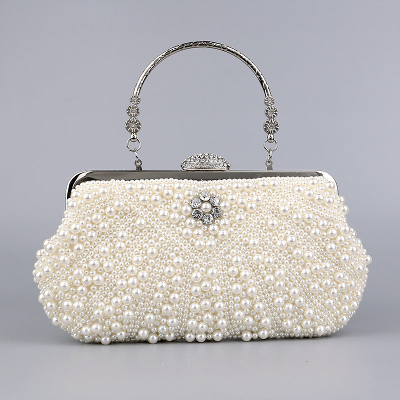 Sac à main en bandoulière avec perles pour banquet Cheongsam