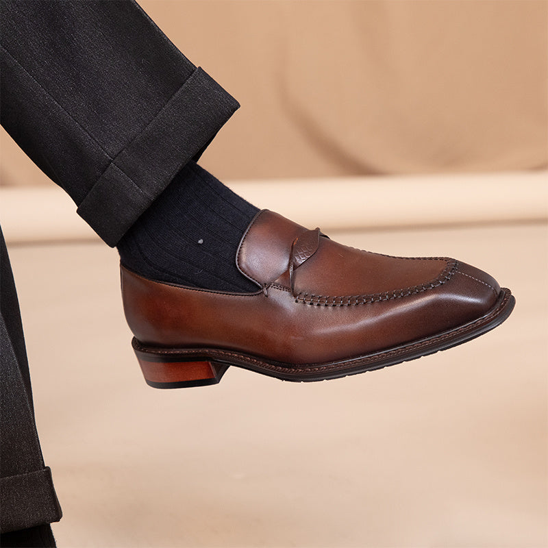 Chaussures en cuir polyvalentes pour hommes, idéales pour les loisirs, le printemps et l'automne