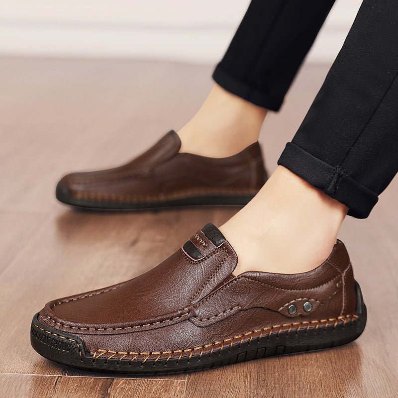 Zapatos de cuero hechos a mano de talla grande para hombre