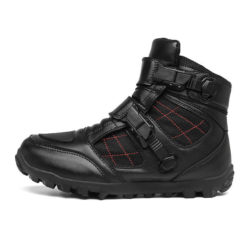 Botas de motociclista coloridas para las cuatro estaciones para caballeros masculinos