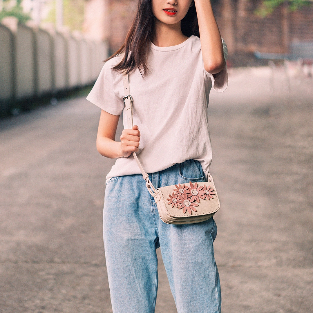 Nouveau sac à bandoulière Daisy cousu à la main en tissu DIY