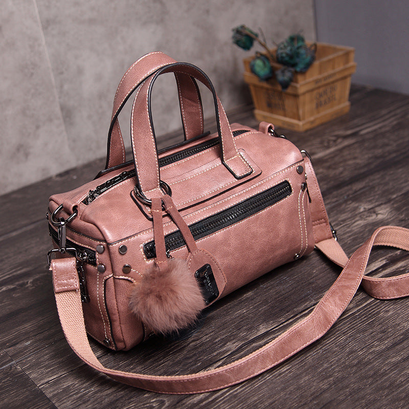 Sac à bandoulière portable rétro pour femme