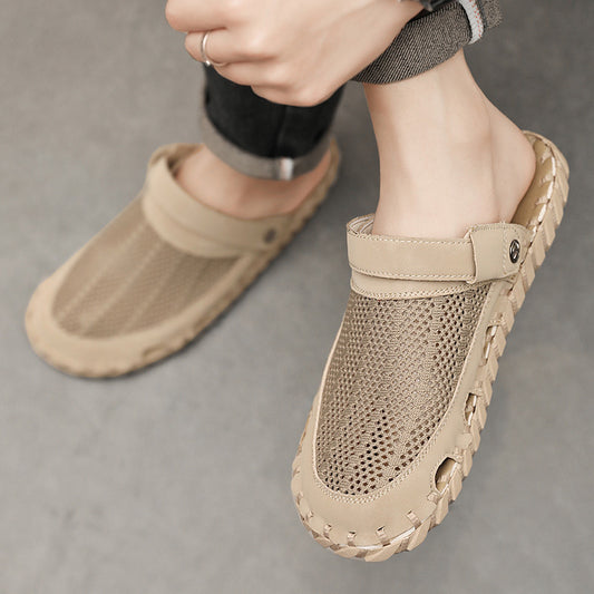 Chaussons tendance pour hommes grande taille deux en un