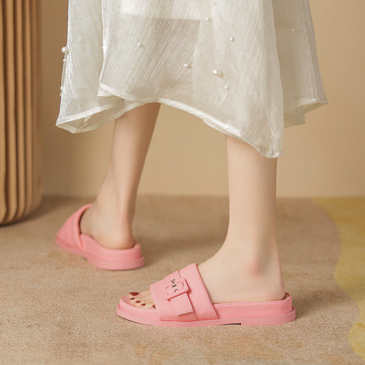 Toe Thick Sole Flat Bottomed Slippers