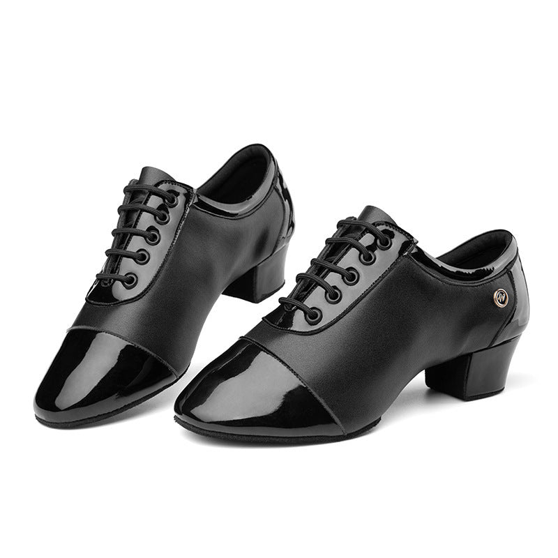 Chaussures de danse d'intérieur à semelle souple pour hommes Chaussures de danse carrée Chaussures de danse latine Chaussures de danse