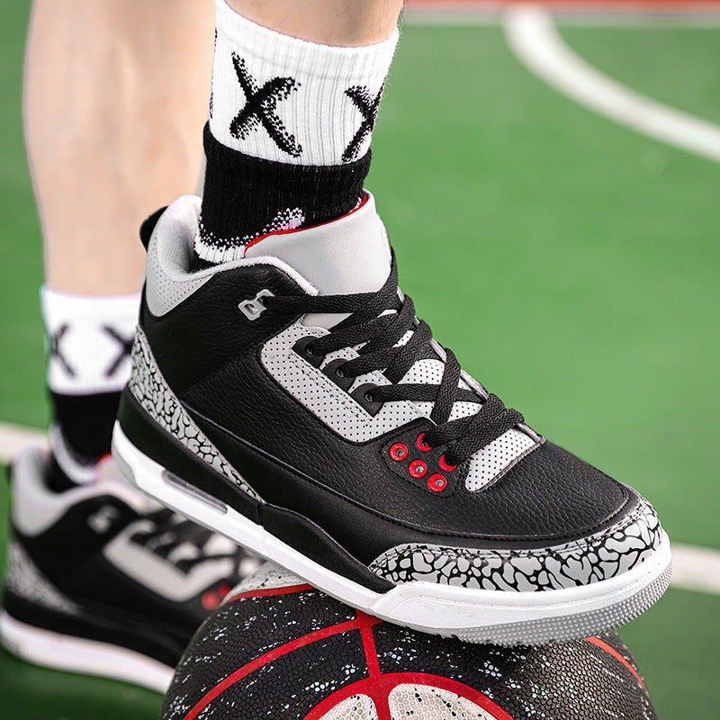 Chaussures de basket-ball montantes coréennes Chaussures d'entraînement de combat légères et respirantes