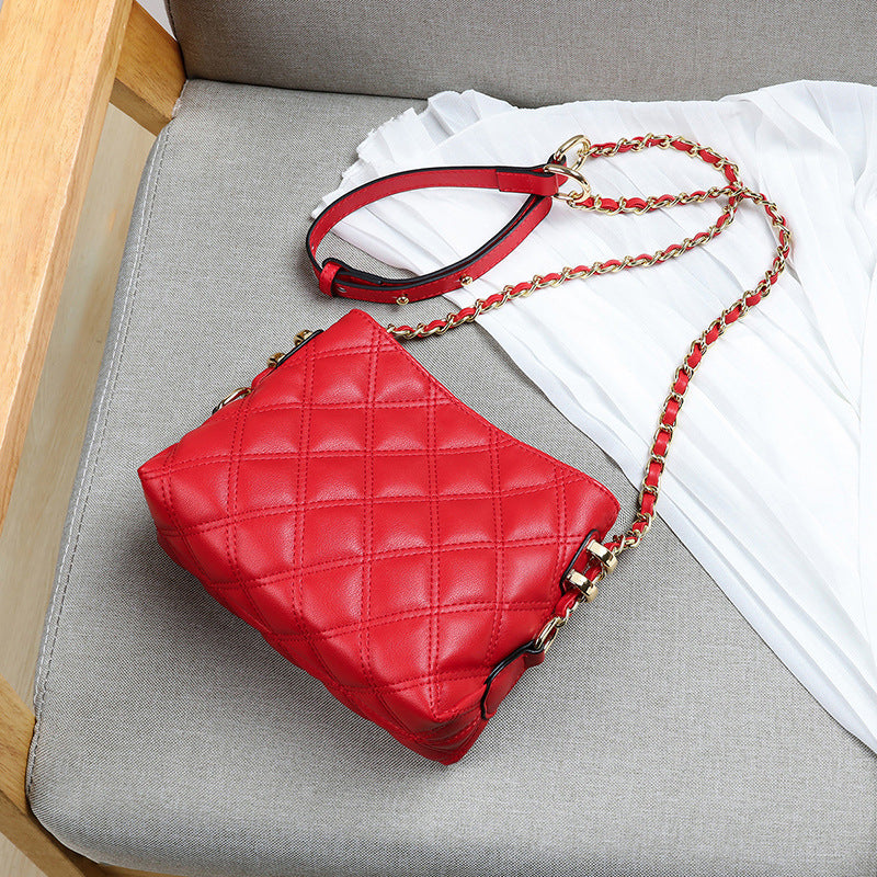 Leather Cross-body Chain All Ins One-shoulder Bag