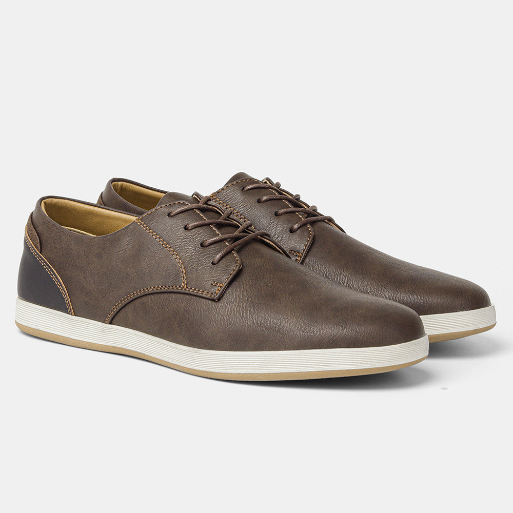 Zapatos casuales de cuero para hombre, cómodos y de talla grande