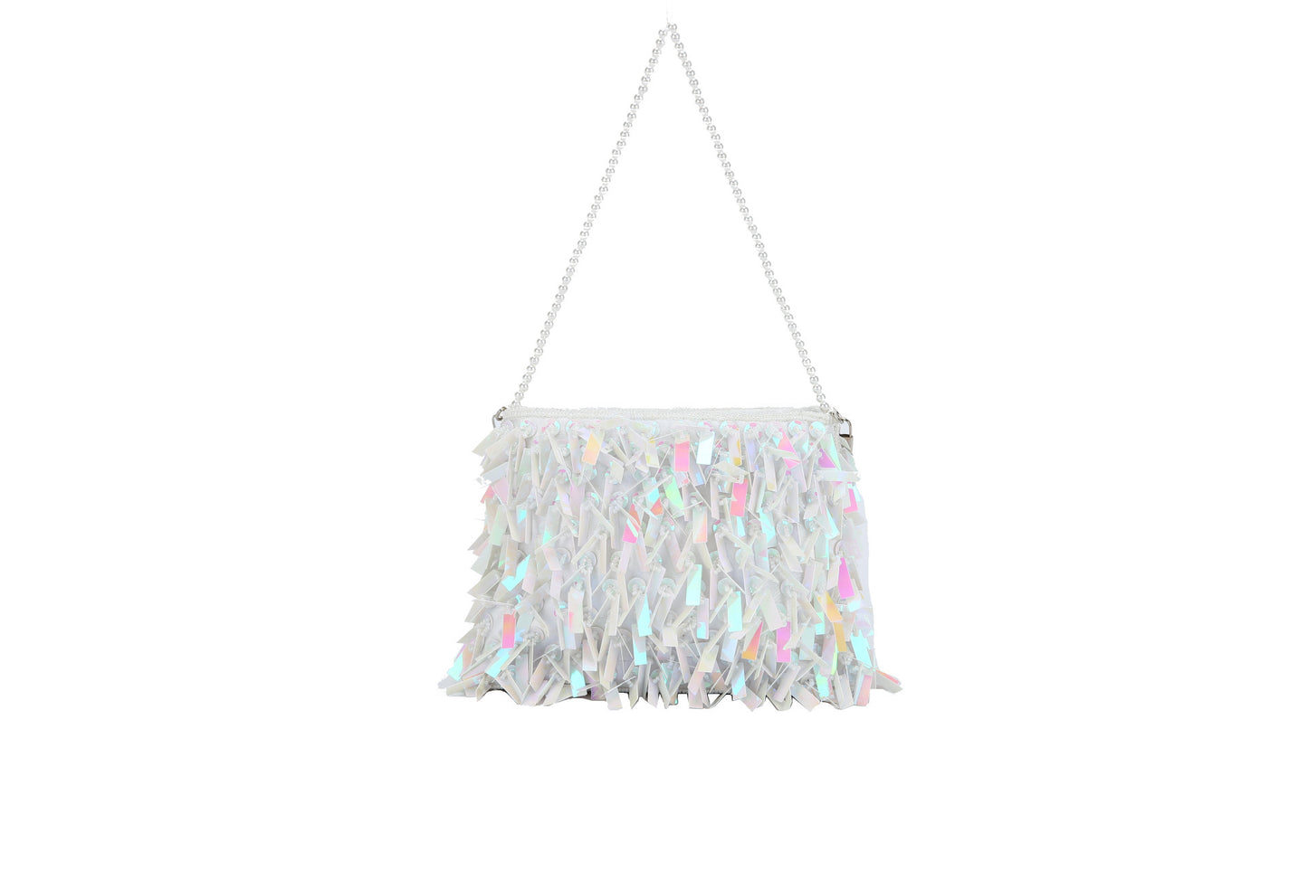 Sac à main à pompon et sequins rétro tendance pour femme