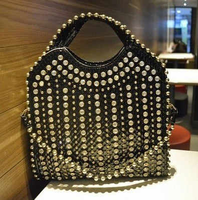 Bolso de mano tipo mensajero con diamantes de imitación tachonados