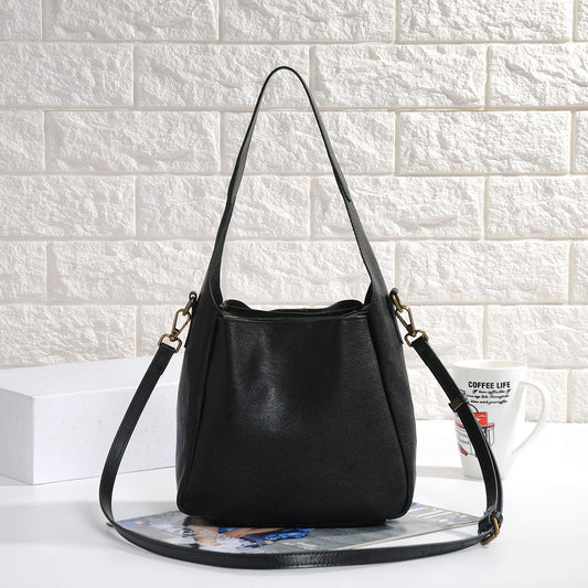 The New Bucket Bag Planted Leather Underarm Vegetable Basket Bag Shoulder Diagonal Handbag