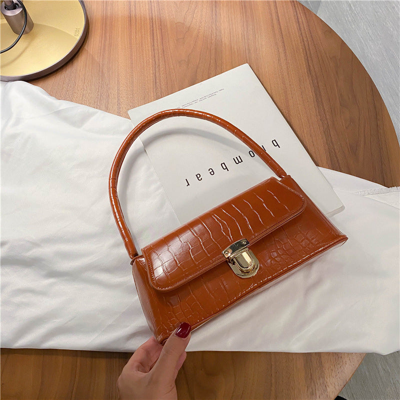 New Trendy Korean Style All-match Stone Pattern Fashion Shoulder Underarm Bag