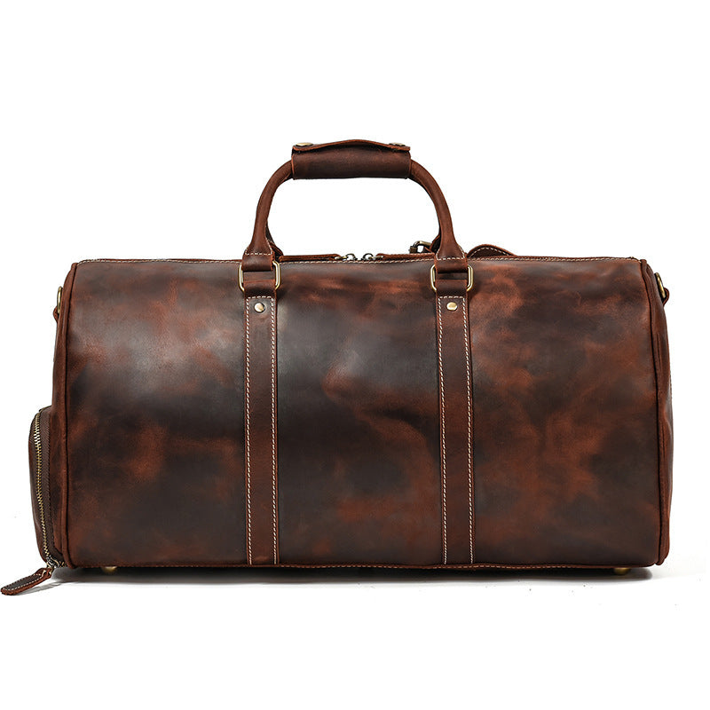 Sac de voyage en cuir pour homme Retro Crazy Horse Leather