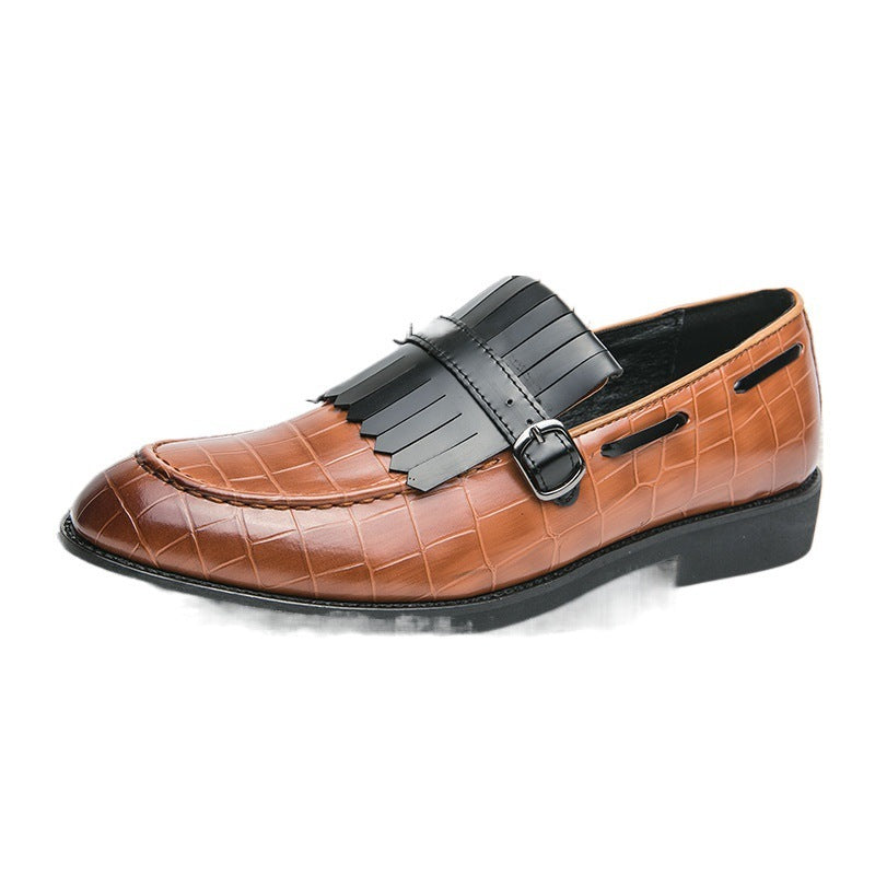 Zapatos casuales de cuero estilo británico para hombre