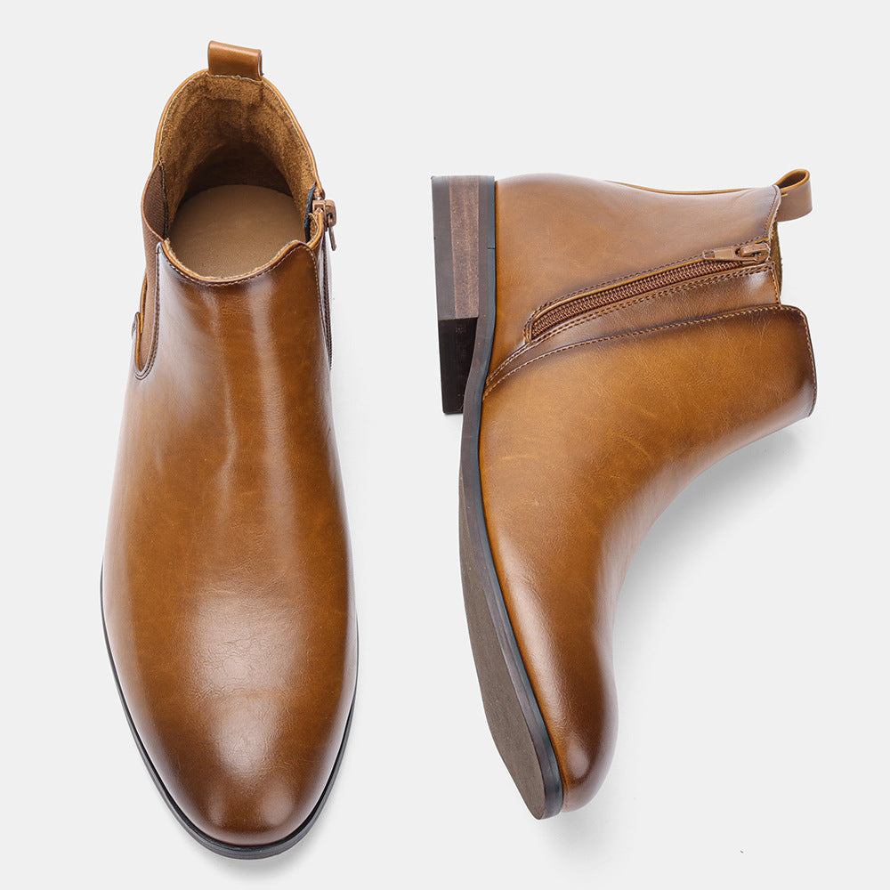 Bottines Chelsea grande taille pour hommes, classiques en bois