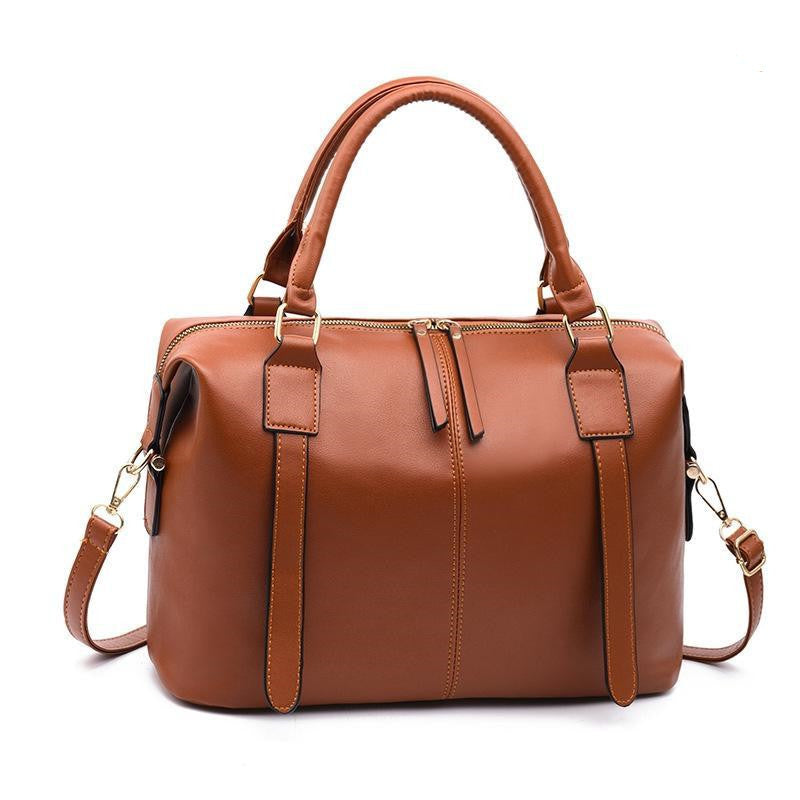 Bolso de mano de cuero para mujer, bolso vintage, bolso de hombro, bolso grande